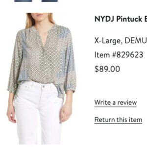 NYDJ Pintuck blouse